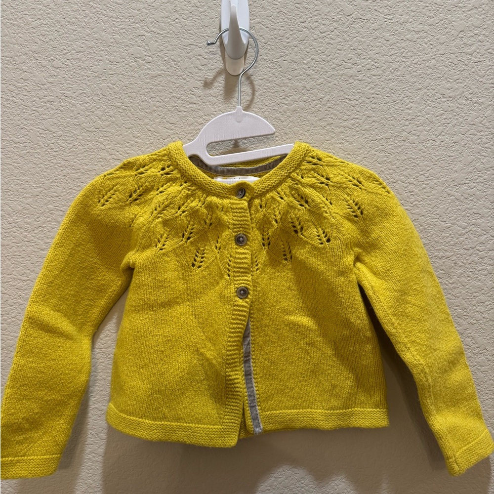 Baby Boden Yellow Knit Sweater